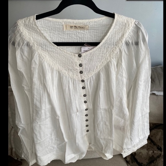 NWT Free People Cool Meadow Top Ivory - Picture 5 of 8
